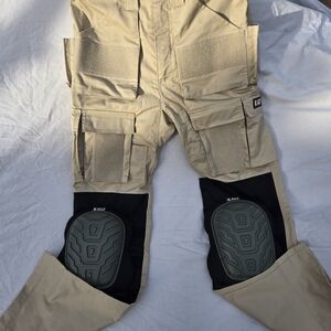 Men's Tan Cargo Pants with Knee Pads
